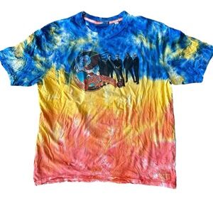 Scotch And Soda Steve Miller Band Multi Color Tie Dye Short Sleeve TShirt Large